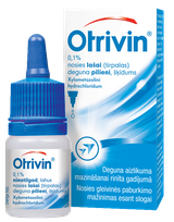 OTRIVIN 0,1% deguna pilieni, 10 ml