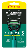 WILKINSON SWORD Xtreme 3 Sensitive Men's (3+1) одноразовые бритвенные станки, 4 шт.
