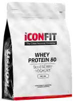 ICONFIT Whey Protein 80 Blueberry-Yoghurt pulveris, 1000 g