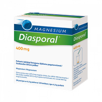 MAGNESIUM Diasporal 400 mg pulveris iekšķīgi lietojama šķīduma pagatavošanai, paciņas, 20 gab.