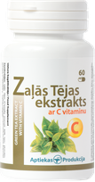 APTIEKAS PRODUKCIJA Zaļās Tējas Ekstrakts Ar C Vitamīnu 250 mg kapsulas, 60 gab.