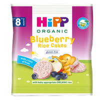 HIPP Organic Blueberry Rice Cakes (8+) snack, 30 g