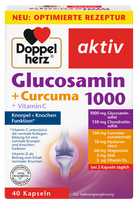 DOPPELHERZ Aktiv Glucosamin + Curcuma 1000+C vitamīns capsules, 40 pcs.