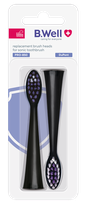 B.WELL Pro-850, Black electric toothbrush heads, 2 pcs.