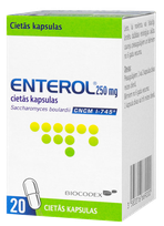 ENTEROL 250 mg hard capsules, 20 pcs.