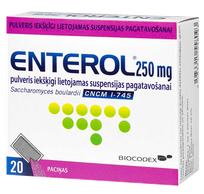 ENTEROL 250 mg or the preparation of oral suspension powder, 20 pcs.