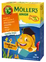 MOLLERS JUNIOR (apelsīnu-citronu garša) želejas zivtiņas, 45 gab.