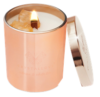 CRYSTALLOVE Citrine Soy Candle & White Tea scented candle, 1 pcs.