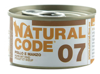 NATURAL CODE 07 Chicken And Beef canned food for cats, 85 g