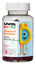 LIVOL  Extra D Vitamīna želejas lācīši, 75 gab.