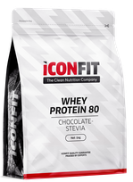 ICONFIT Whey Protein 80 - Chocolate-Stevia pulveris, 1000 g
