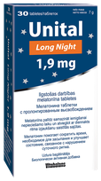 VITABALANS Unital Long Night 1,9 mg tabletes, 30 gab.