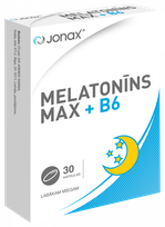 JONAX Melatonīns Max + B6 kapsulas, 30 gab.