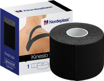 NORDEPLAST   5 cm x 5 m melns kinezioloģiskais teips, 1 gab.