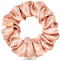 CRYSTALLOVE Crystalized Rose Gold zīda matu gumija, 1 gab.