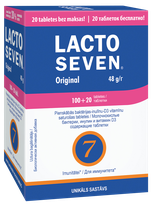 LACTO SEVEN LACTO SEVEN Original tabletes, 120 gab.