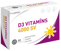 JONAX D3 vitamīns 4000 SV kapsulas, 60 gab.