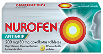 NUROFEN  Antigrip 200 mg/30 mg tabletes, 12 gab.