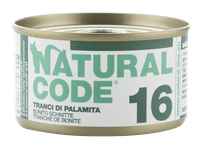 NATURAL CODE 16 Bonito Slices canned food for cats, 85 g