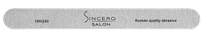 SINCERO SALON Profesional 180/240 pelēka nagu vīlīte, 1 gab.
