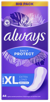 ALWAYS  Daily Protect Extra Long XL ikdienas ieliktnīši, 44 gab.