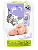 BELLA Happy 60x90 cm absorbējošie palagi, 5 gab.
