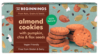 THE BEGINNINGS Almond with pumpkin, chia and flaxseeds cookies, 80 g