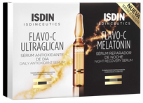ISDIN Isdinceutics Flavo-C Melatonin + Ultraglican ampoules, 20 pcs.