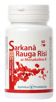 APTIEKAS PRODUKCIJA Red Yeast Rice with Monacolin K capsules, 60 pcs.