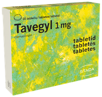 TAVEGYL 1 mg tabletes, 20 gab.