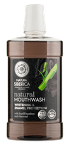 NATURA SIBERICA Whitening & Enamel Protection, with Kurill Bamboo and Charcoal жидкость для полоскания рта, 520 мл