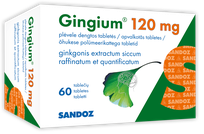 GINGIUM 120 mg apvalkotās tabletes, 60 gab.