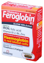 FEROGLOBIN B12 Slow Release kapsulas, 30 gab.