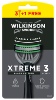 WILKINSON SWORD Xtreme 3 Black Men's vienreizlietojamie skuvekļi, 4 gab.