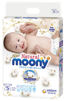 MOONY Natural S (4-8kg) autiņbiksītes, 58 gab.