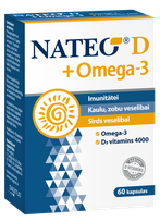 NATEO D3 Plus Omega-3 SV4000 kapsulas, 60 gab.