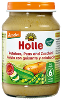 HOLLE from 6 months Potatoes Peas and Zucchini puree, 190 g