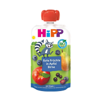 HIPP красные фрукты яблоко груша, от 1 года пюре, 100 г
