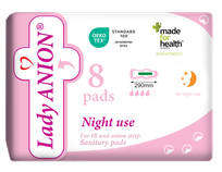 LADY ANION Night Use pads, 8 pcs.