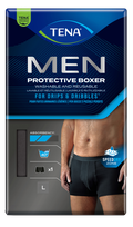 TENA Men Protective Boxer Black L mazgājami bokseršorti, 1 gab.