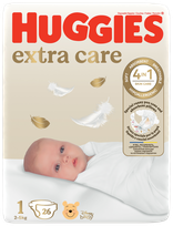 HUGGIES Elite Soft 1, 3-5 kg autiņbiksītes, 26 gab.