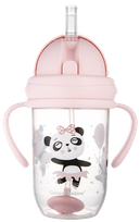 CANPOL BABIES Exotic Animals, 6m+, pink mācību krūzīte, 270 ml
