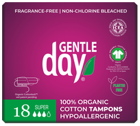 GENTLE DAY Super Organic Cotton tamponi, 18 gab.