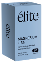 ELITE Magnesium + B6 tabletes, 60 gab.