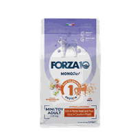 FORZA10 Monodiet Mini/Toy Adult Ar Zirgu Un Zirņiem, Suņiem sausā barība, 1.5 kg