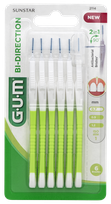 GUM BI-Direction 0.7 mm zobstarpu birstīte, 6 gab.