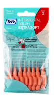 TEPE Extra Soft  Size 2 0.5 mm zobstarpu birstīte, 8 gab.