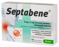 SEPTABENE 3 mg/1 mg lozenges, 16 pcs.