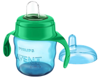 PHILIPS Avent Easy Sip 6m+, 200 ml (zaļa) krūzīte ar rokturiem, 1 gab.
