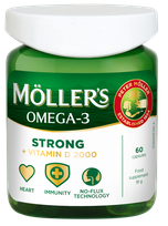 MOLLERS Strong + Vitamin D 2000IU kapsulas, 60 gab.